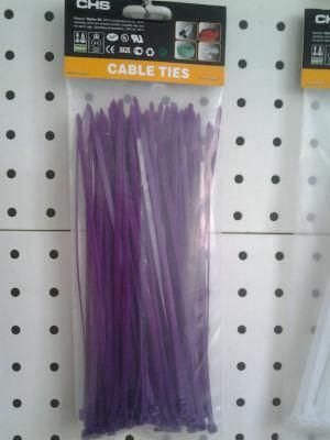 UL Ce RoHS Reach Popular Garden Tools Purple Color Nylon Cable Ties