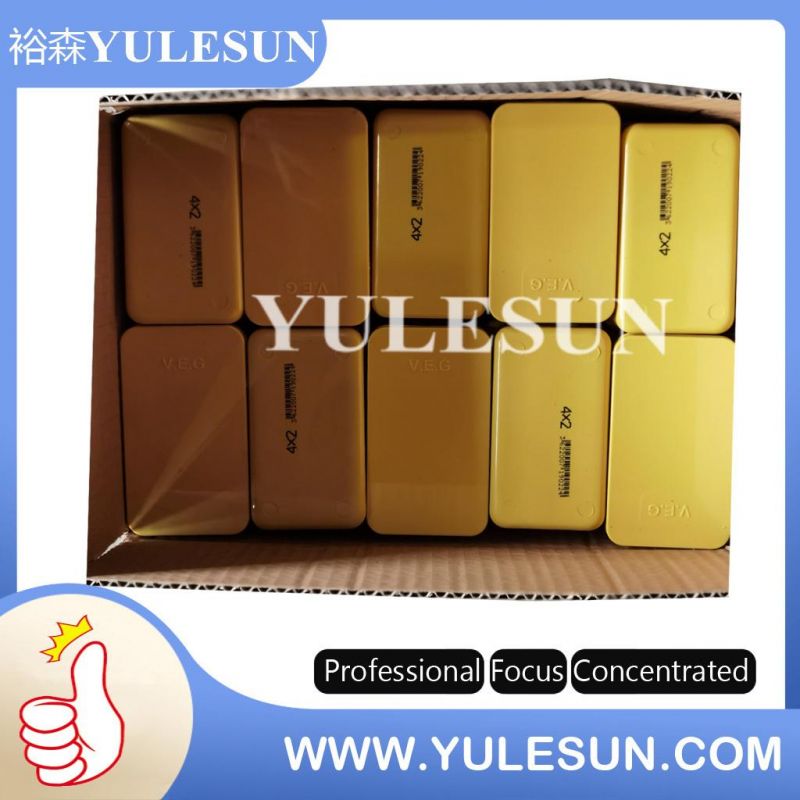 PVC Yellow Conduit Fitting Square Box