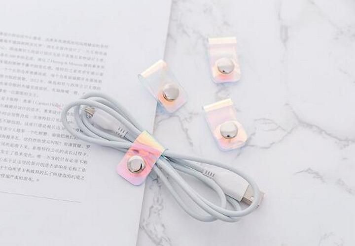 Creative Fashionable Laser Portable Earphone Cable Wrap