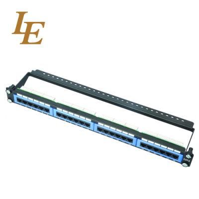 19 Inch UTP 24 Port CAT6 Patch Panel with Cable Managament