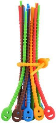 Colorful All-Purpose Silicone Ties Cable Straps Bread Tie Household Snake Ties