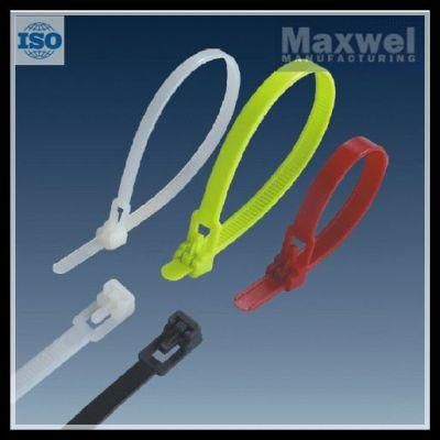 RoHS, Reach, CE, UL Self-Locking Releasable Plastic Cable Tie