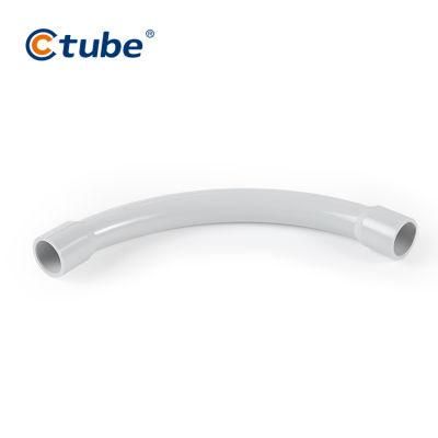 OEM/ODM Plastic Wire Conduit Pipe Fittings for Electrical Installation 90 Degree Pipe Bend