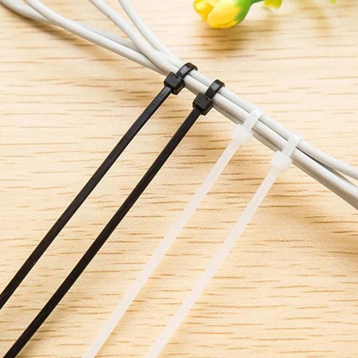 100 PCS Zip Fasten Wire Wrap ABS Plastic Cable Ties