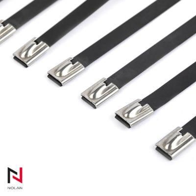 Self-Locking Type PVC Coated 304/316 Ball Lock Stainless Steel Cable Ties /Zip Tie/Tie Wrap