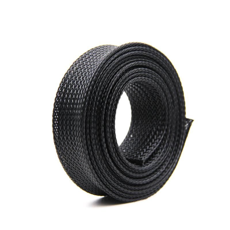 Black Pet Expandable Braided Electrical Cable Mesh Insulation Sleeving