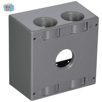 Galvanized Electrical 2 Gang Box Junction Weatherproof Connecting Box for Metal Conduit with UL List