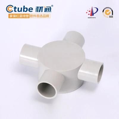 Electrical 3 Way Shallow Electrical Junction Box Conduit Fittings