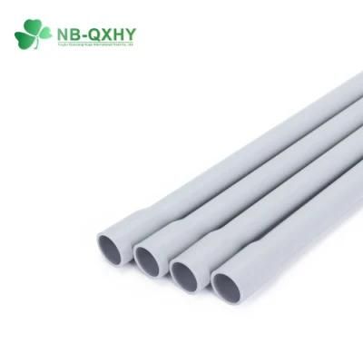 Custom Grey Plastic Pipe PVC Conduit Electrical Pipe Fitting