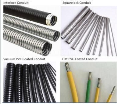 Cable Protection Stainless Steel Interlock/Squarelock Conduit~