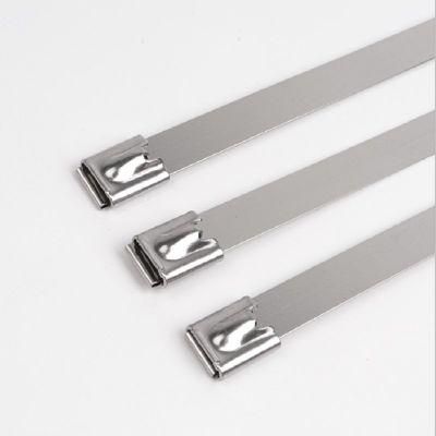 Stainless Steel Cable Tie Self Locking 4.6*250mm 4.6mm Wide 250mm Length 304 316 Stainless Steel Zip Metal Ball Lock Cable Ties