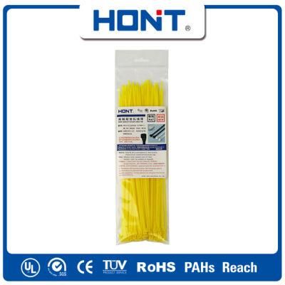 Hont Plastic Bag + Sticker Exporting Carton/Tray Buckle Cable Tie with CCC