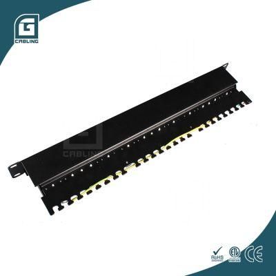 Gcabling 24port 19&prime;&prime; 1u Network Cabling System Loaded Black FTP Patch Panel