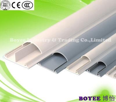 Electrical PVC Round Duct Wiring Floor Plastic Slotted Cable Trunking