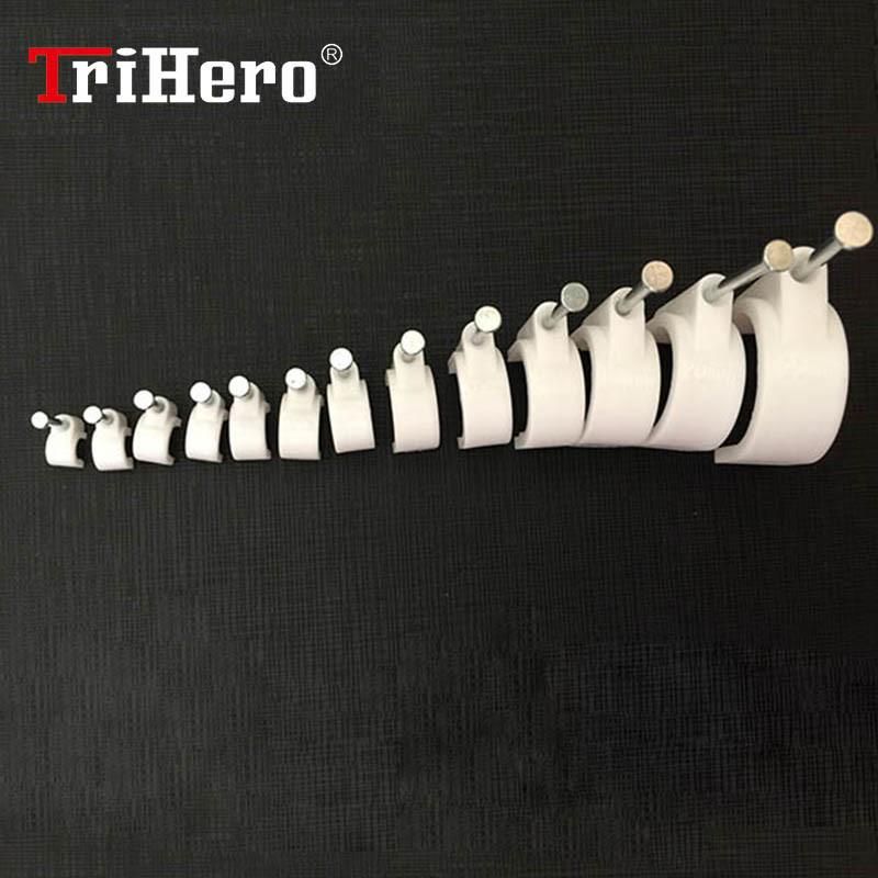 Round Circle Plastic Wall Wire Nail Cable Clip