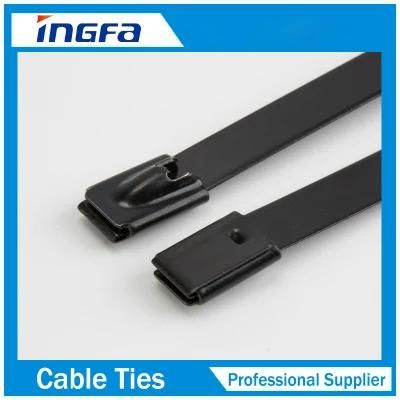 Full Epoxy Coated Corrosion Resistant Metalic Stainless Steel Zip Tie