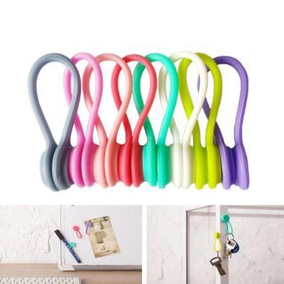 Multipurpose Colorful Magnetic Earphone Winder Date Cable Organizer Holder Clip