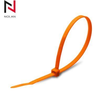 -40 Degree Nylon 66 Black Plastic Zip Cable Tie Nylon Clamp 4.8 mm Width Plastic Zip Cable Ties