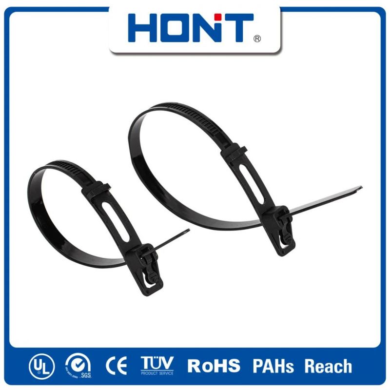 Factory Releasable Plastic Nylon PA66 Wire Cable Zip Tie with RoHS