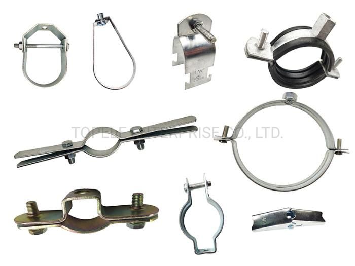 Steel Galvanized Threaded Bar Mounted Conduit Pipe Clips Clamps
