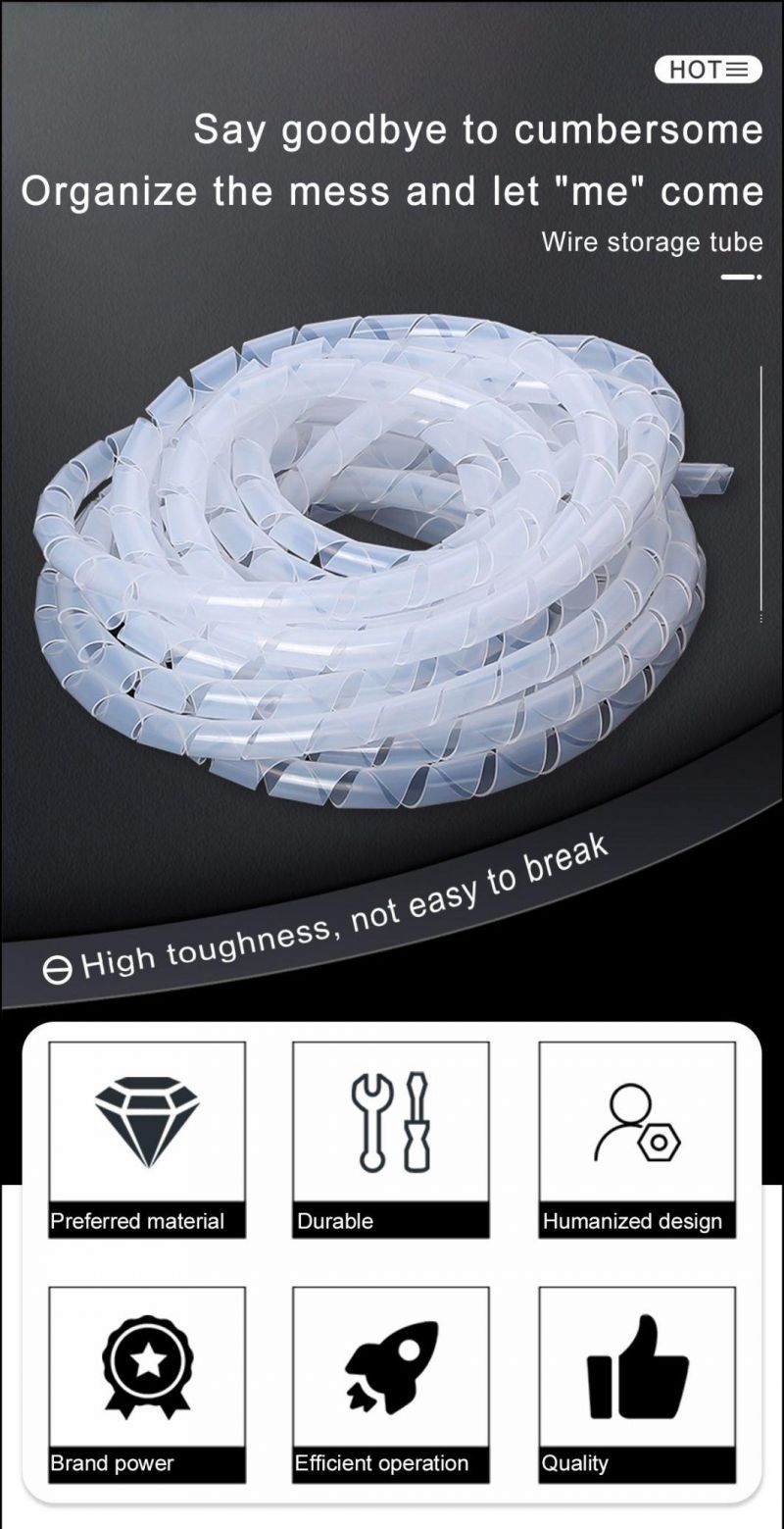 Hose Electronic Spiral Wire Wrap Winding Tube for Optical Cable