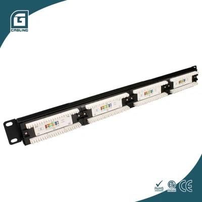 Gcabling 0.5u UTP Aluminium 24 Port Rack Network with Bracket