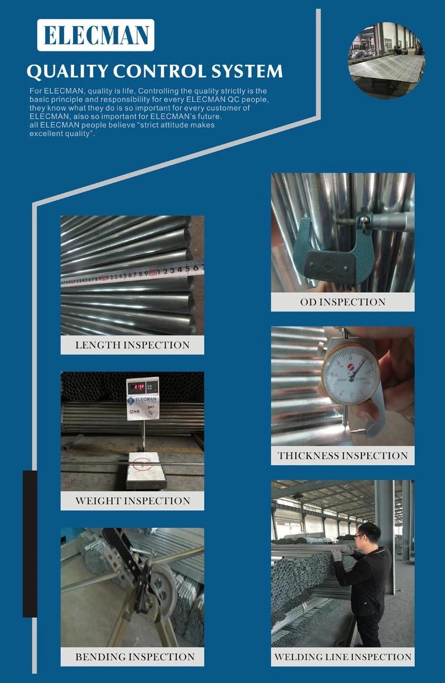 Hot Dipped Galvanized IMC Conduit UL 1242 IMC Steel Pipe Pre-Galvanized IMC Tube