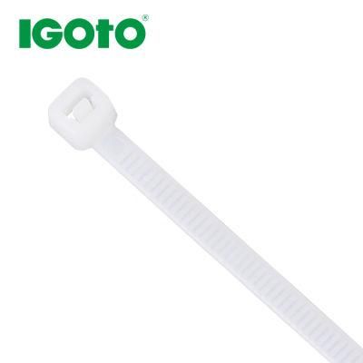 Self Locking Zip Ties Plastic Black and White High Purity Nylon66 Cable Ties