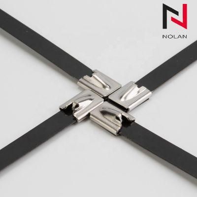 Low Price High Quality Nylon PVC Coated Lock Type Heavy Duty 304 Stainless Steel Cable Ties
