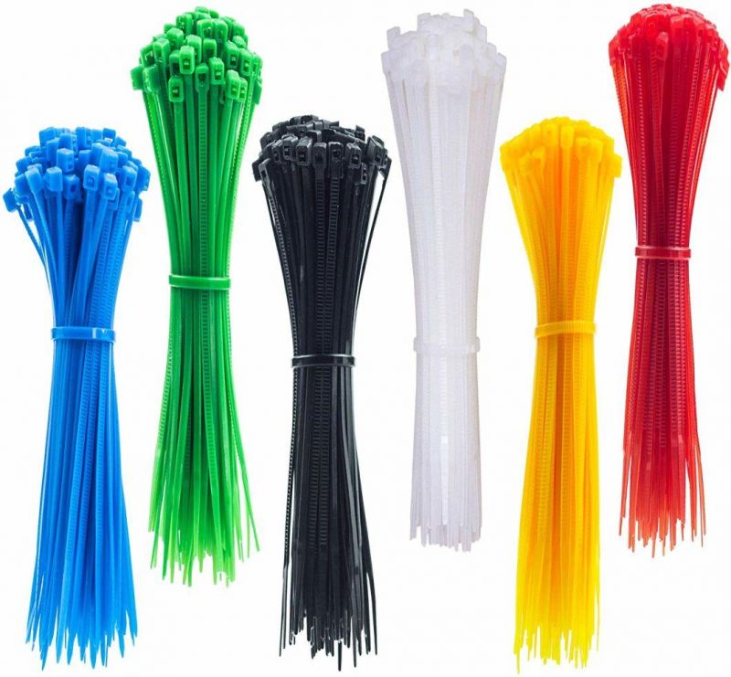 Electriduct Nylon Cable Tie Kit - 650 Zip Ties - Multi Color (Blue, Red, Green, Yellow, Fuchsia, Orange, Gray, Purple) - Assorted Lengths 4", 6", 8", 11"