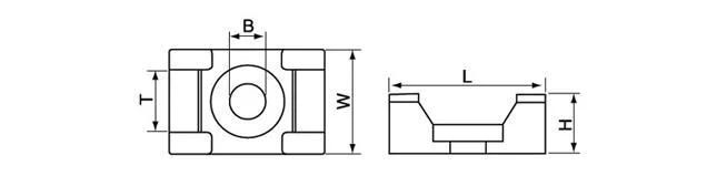 Hds Free Sample Plastic Nylon Saddle Type Cable Tie Mount Hds-1