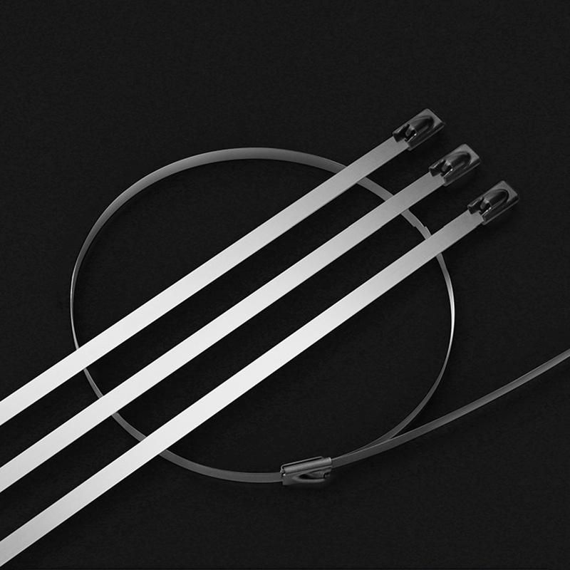 Self Locking Plastic Sprayed 304 Stainless Steel 4.6*300mm Zip Metal Cable Tie Wire Ties Complete Specifications