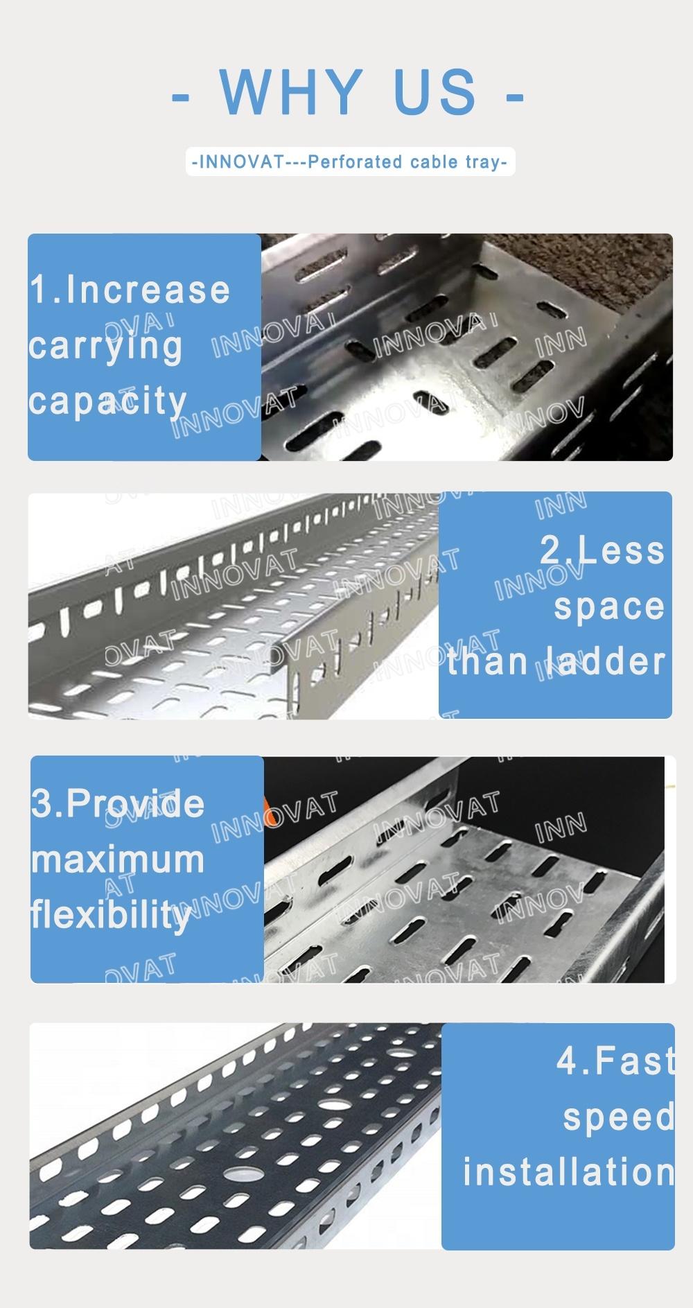 CE Certificate Manufactures Direct Sale Galvanized Perforated Electrical Perforated Cable Tray