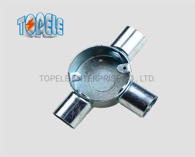 Tee 3 Way 20mm /25mm / 32mm BS Electrical Conduit Galvanized Steel Circular Junction Box