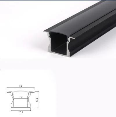 Profile Light Aluminium LED Strip Surface High-End Black Anodizing Square Tube Profiles Channel