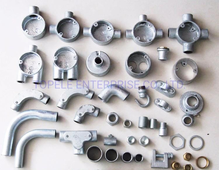 BS Gi Conduit Accessories Malleable Iron Flanged Coupling with Washer and Brass Bush