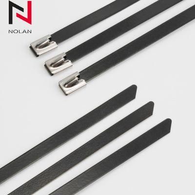 201 Stainless Steel Cable Ties-Ball-Lock PVC Coated Ties