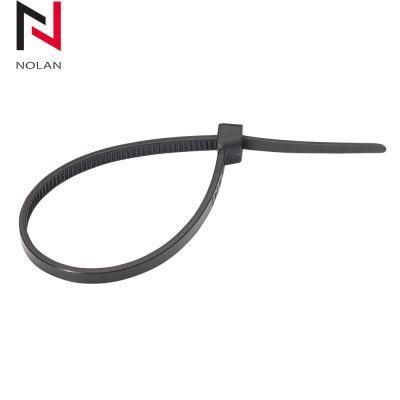 -40 Degree Nylon 66 Black Plastic Zip Cable Tie Nylon Clamp 3.6 mm Width Plastic Zip Cable Ties
