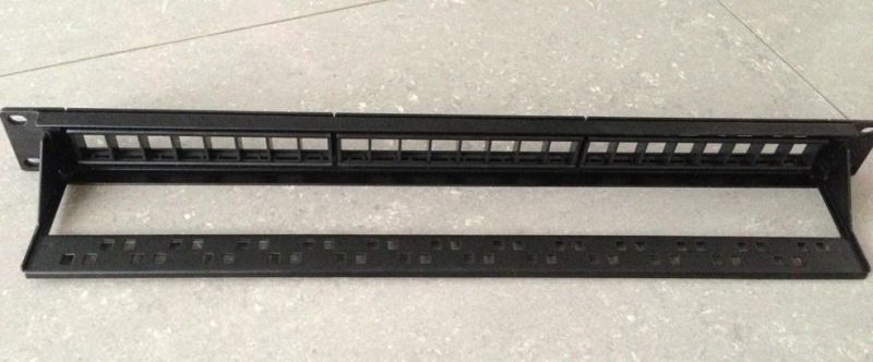 24 Port UTP Cat. 5e/Cat. 6 Patch Panel Black