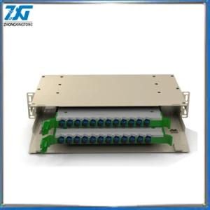 Fiber Optic 24 Cores ODF Box with 24PCS Sc Adapter and Pigtails Box