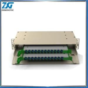 Fiber Optic 24 Cores ODF Box with 24PCS Sc Adapter and Pigtails Box