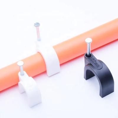Simple Free Sample Bengal Market Double Cable Clips 5mm Circle Nail Cable Clips