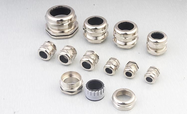 M30 Hot Sale Nickel Plated Brass Cable Gland Waterproof IP68 Low Price Metric Glands Metric Thread Type Cable Glands