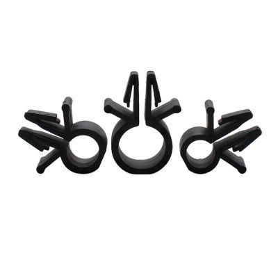 Plastic Rope Fixing Clips Hole Anti Falling Bolt, Nylon Black &amp; White UL94V-2 Cord Wire Hole Clips