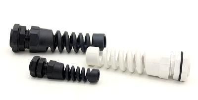 Free Sample Pg7 Cable Gland PA66 Nylon Cable Gland Spiral Flexible Plastic Cable Gland 3-6.5 mm