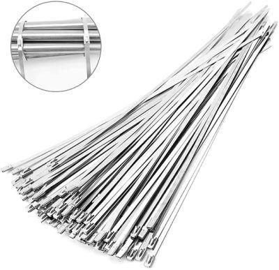 Factory Direct Sales Silver Electrical Strap Stainless Steel Fastening Cable Ties