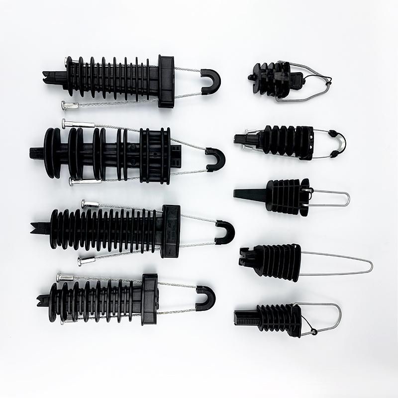 Fiber Optic Drop Cable Insulation Suspension Dead End Anchor Clamps