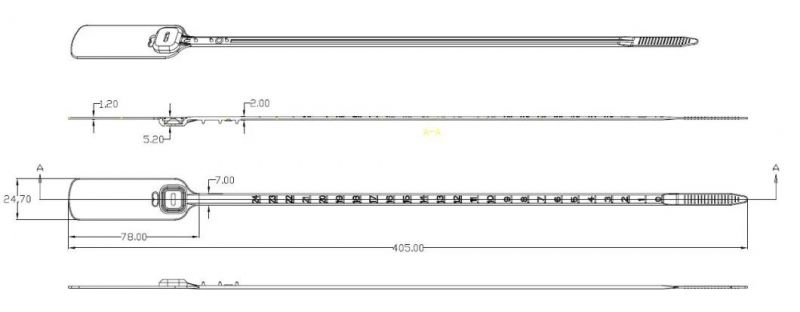 405mm Plastic Security Seal with Metal Locking