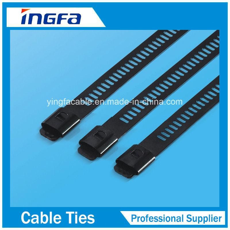 PVC Coated 304 Stainless Steel Ladder Multi Lock Cable Tie