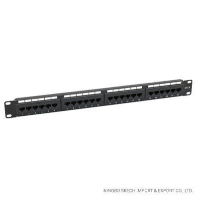 UTP CAT6 Patch Panel 24 Port Outlet 180&deg; Rack Ethernet Network Patch Panel 19 Inch Server Rack